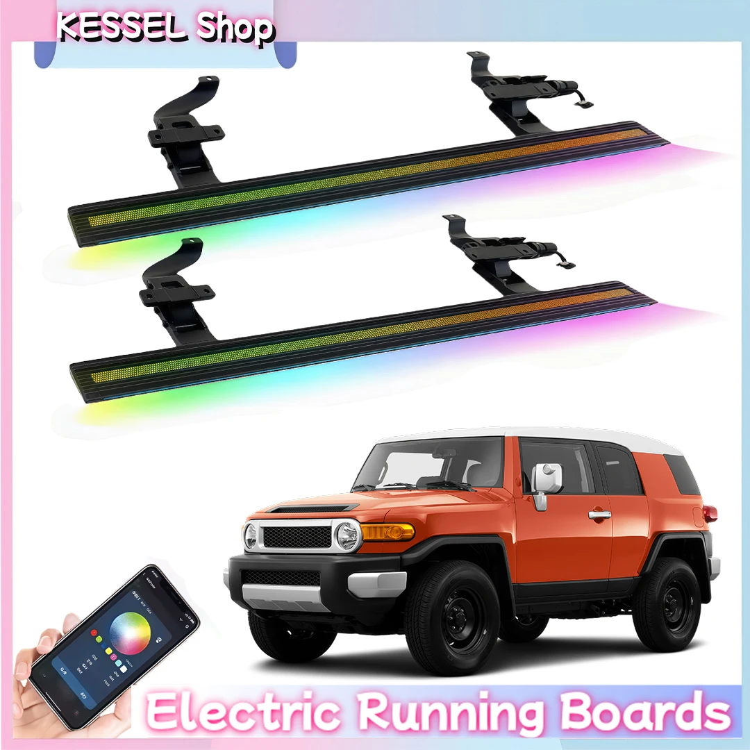 

Power Side Step with LED Light Electric Running Boards fits for Toyota FJ Cruiser 2006-2022 Deployable Retractable Steps