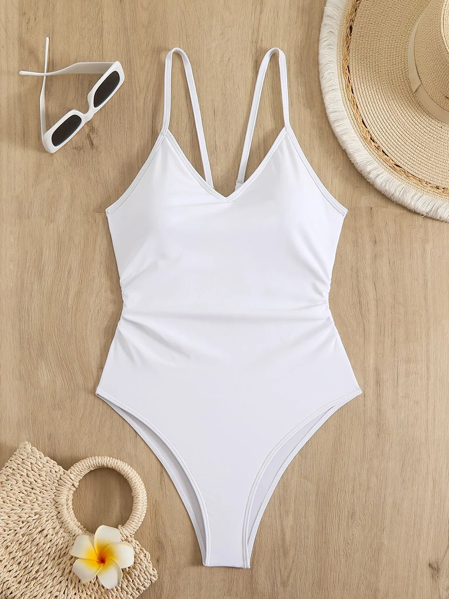 Sexy Bikinis Woman Swimwear One Piece Women's Swimsuit 2025 Female High Leg Bath Bathing Suits Swimming for Beach Wear Monokini image 4