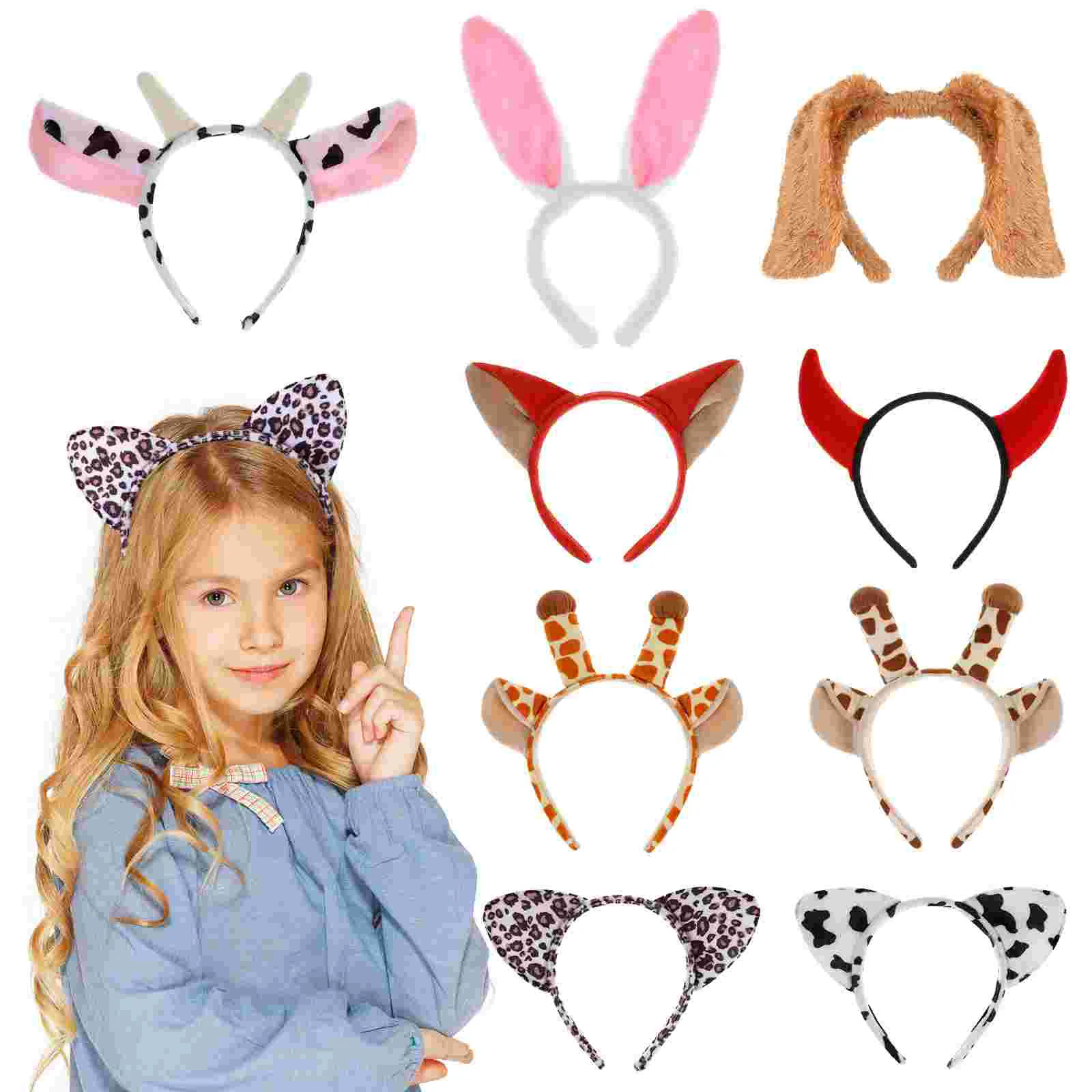 

Giraffe Headband Masquerade Accessories Women Headwear Horn Hairband Animal Themed