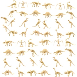 40/50/60Pcs Archeological Dinosaur Skeleton Simulation Dinosaur Toy Model Excavation Dinosaur Bones Boys Children's Plastic Toys