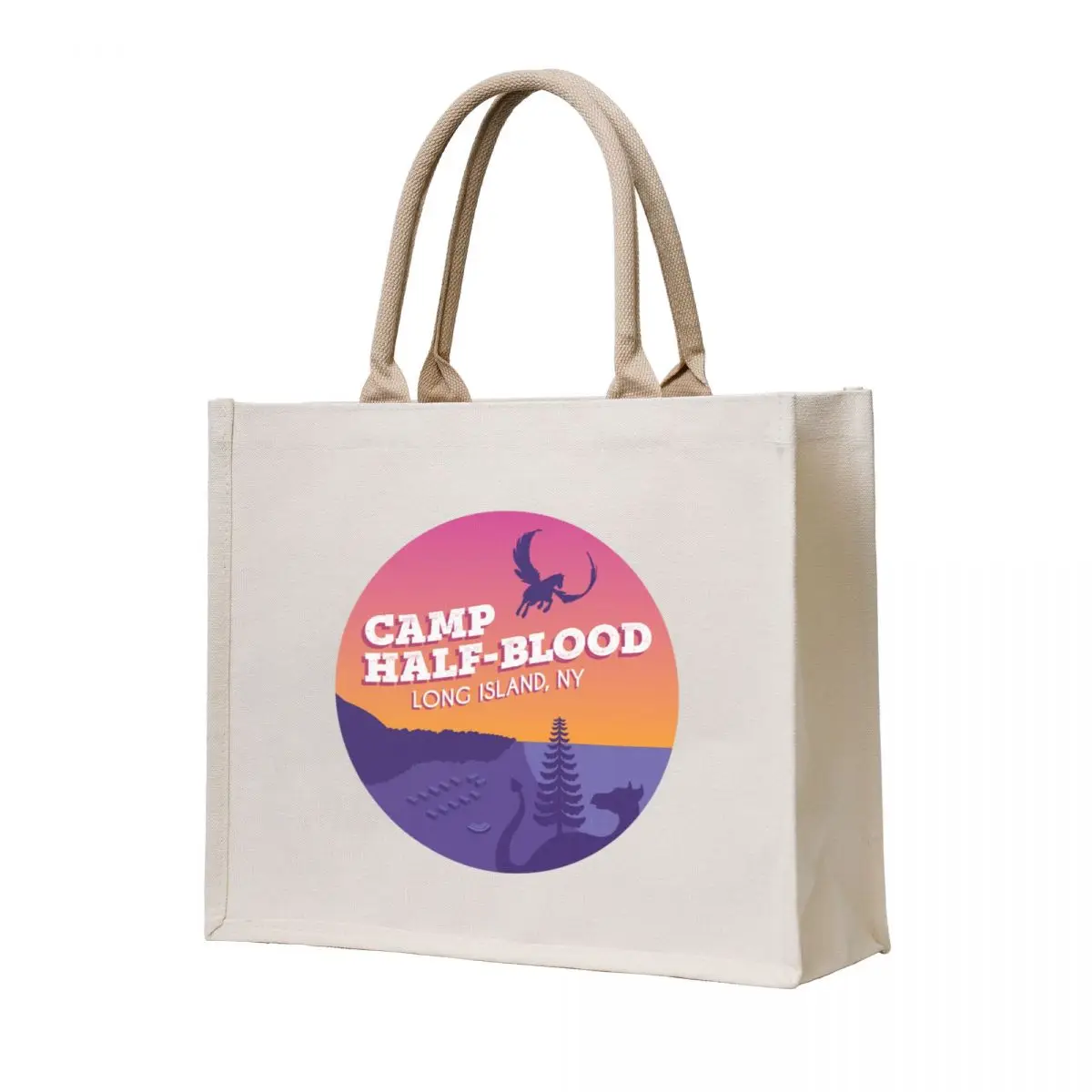 

Sunset at Camp Half-Blood Tote Bag tote bags aesthetic personalized tote bag canvas bag woman