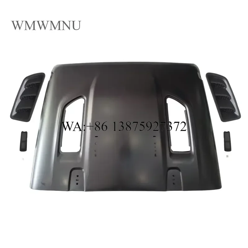 Wmwmnu Black JL Design to JK Hood Bonnet for JK 2007-2017 J397