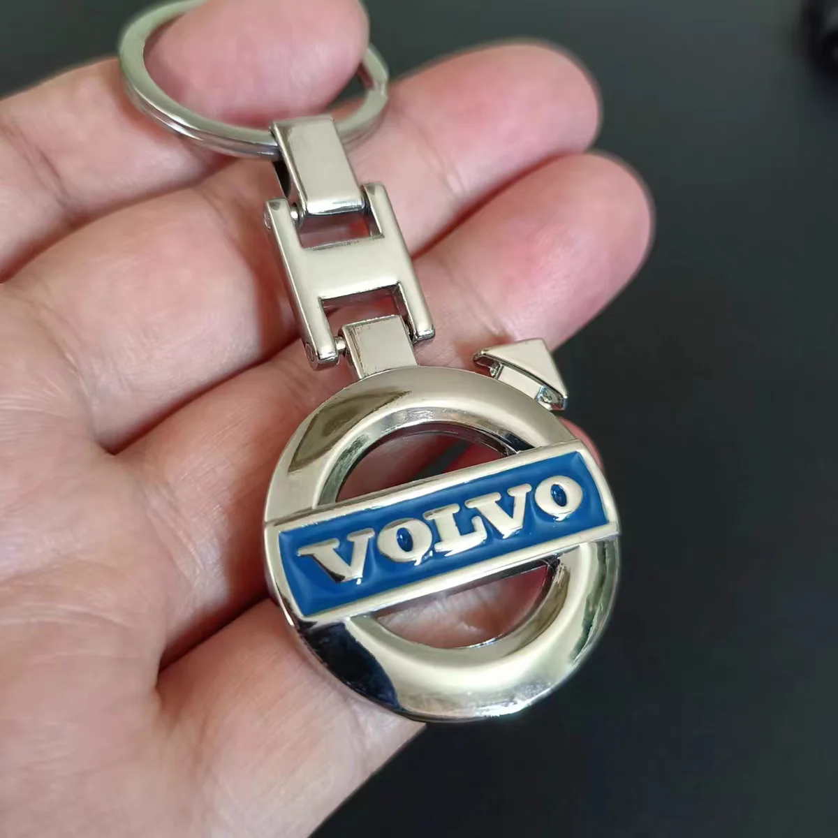 سلسلة مفاتيح شعار السيارة المعدنية والجلدية ، حلقة مفاتيح ، ملحقات السيارات الداخلية ، فولفو Rdesign ، V60 ، V40 ، XC90 ، S60 ، C30 ، XC60 ، V50 ، V70 ، S90 ، T6 ، 3D #1