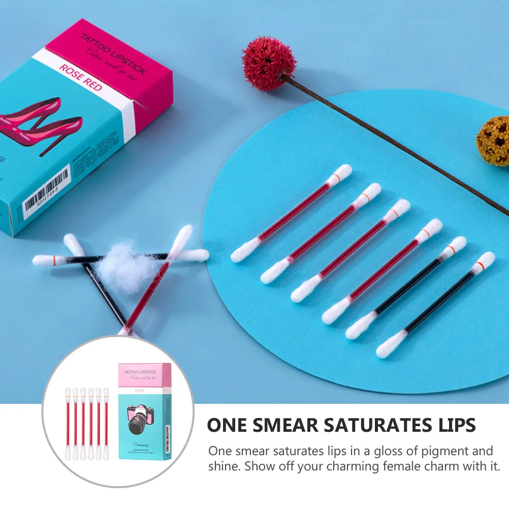 

20pcs Lip Gloss Matte Color Long Lasting For Makeup Moisturizing Disposable Pp Tint Swab Lipstick Non-Stick Beauty