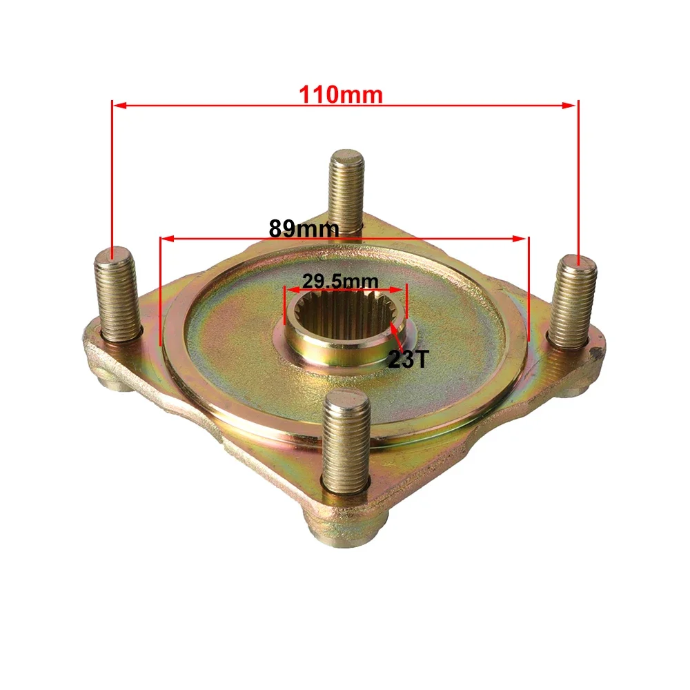 23T Teeth 110mm M10*4 Stud Rear Wheel Hub W/Nut For ATV 110cc 125cc 150cc Electric Go Kart Golf Cart Buggy Quad Bike Accessories