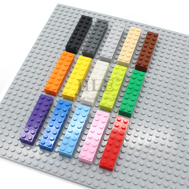 50pcs MOC 2x8 Building Brick 3007 DIY Classic Creative  Basics Blocks Enlighten Sets Compatible Assembles Particles Toys