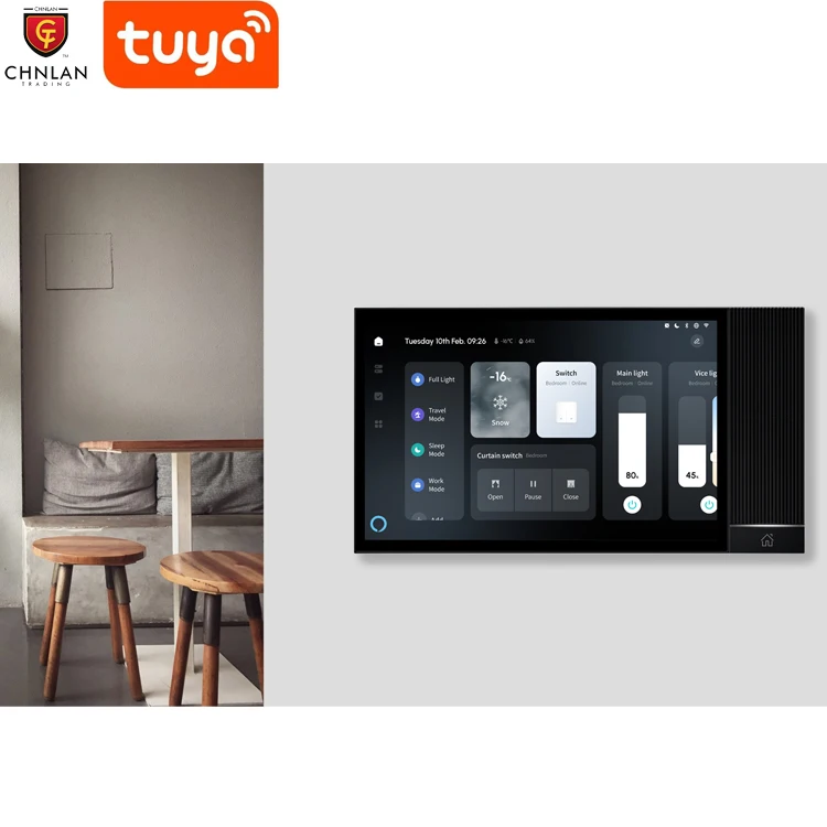 

2025 New 8 Inch tu ya Smart Home Panel with Bluetooth Speaker Display Android App Control Background Music Output Smart Control