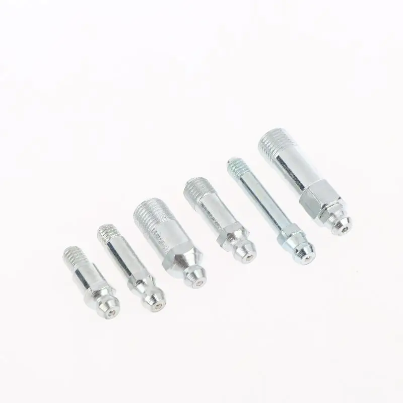5Pcs Lengthened Grease Nipple Special Zerk M6 M8 M10 Metric Head Connector Straight Type