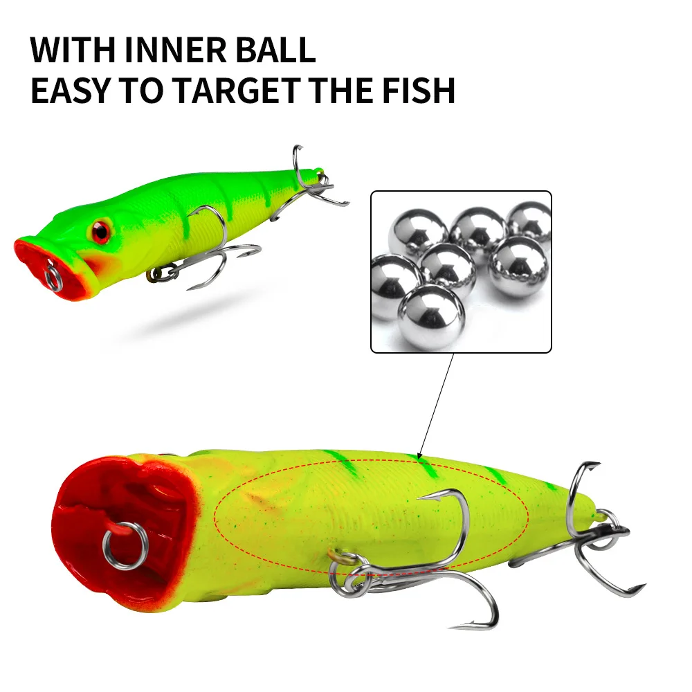 1pcs Popper Wobbler Fishing Lure 11.5g 9cm Floating Crankbait Artificial Bait Peche Poper Pop Pesca Carp Pike