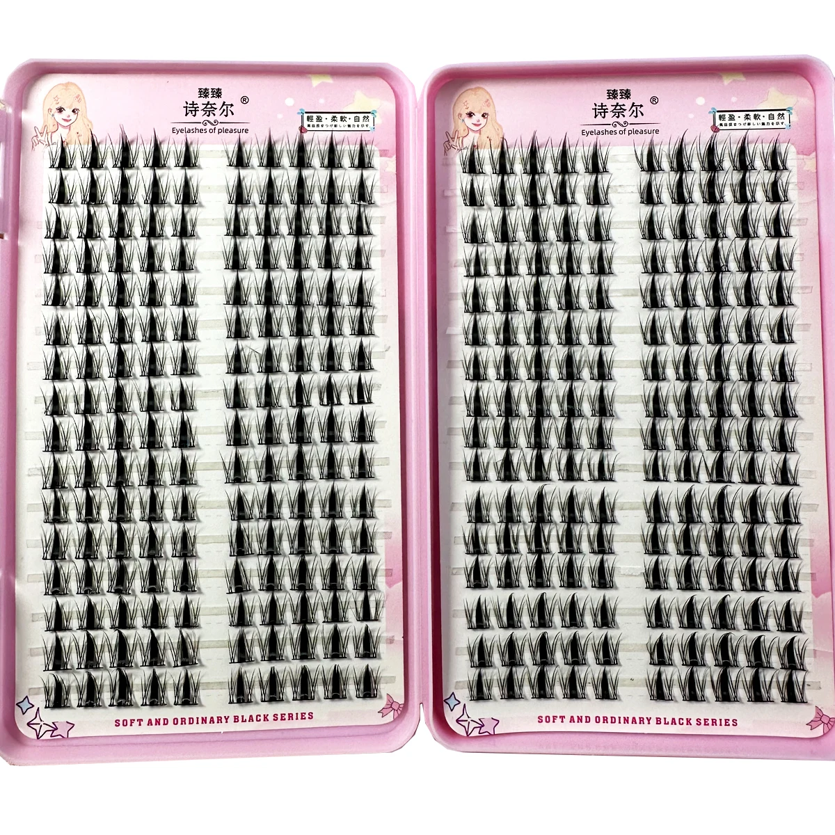 Individual Manga Fox Eye Effect Fluffy False Eyelashes Reusable Natural Thick Long Single Cluster Lash Extension Segmented Eyes