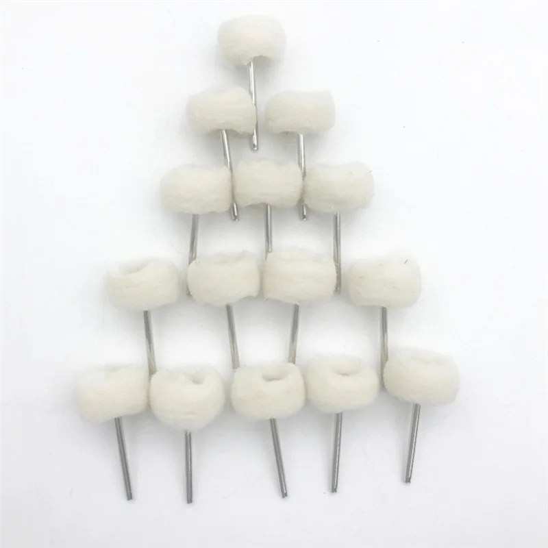 

100Pcs Mini Wool Polishing Wheel 3Mm Shank Buffing Wheel Polish Brush Rotary Abrasive Brush Hand Grinding Buffing Tools-A79G