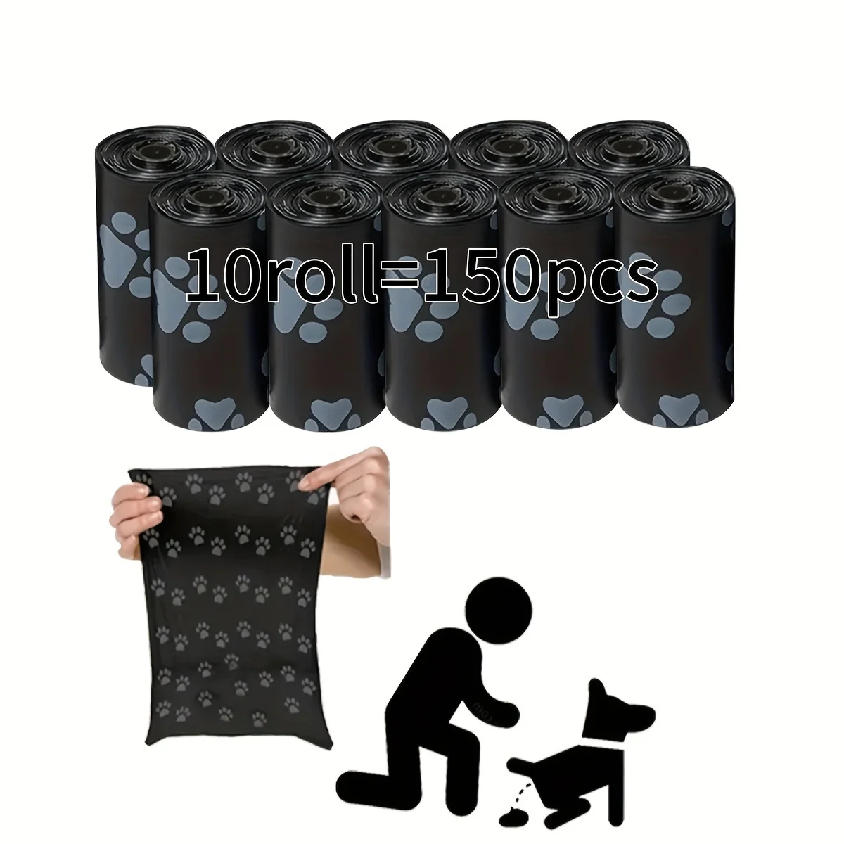 20 لفة من أكياس نفايات الحيوانات الأليفة، 300 قطعة، بولي بروبيلين متين، بولي إيثيلين وبولي كلوريد الفينيل، موزع أكياس أنبوب الكلاب المحمول #6