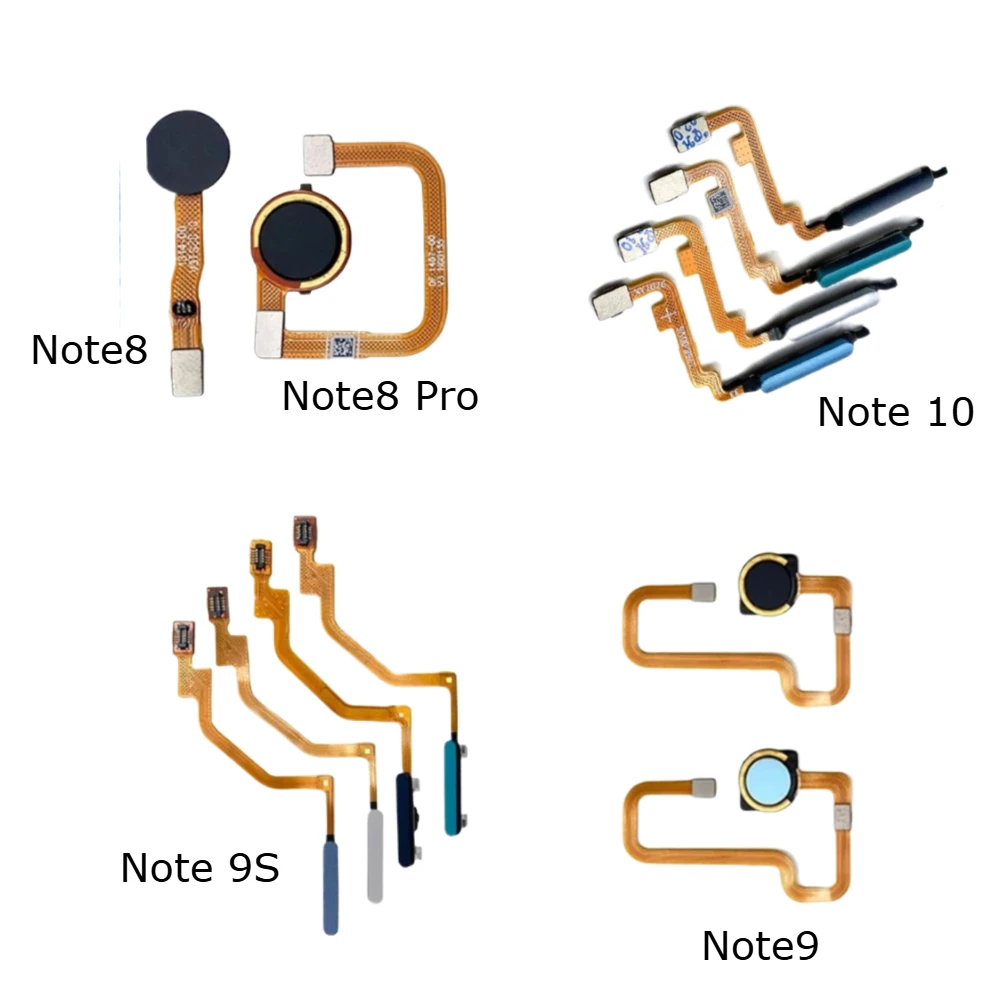 Fingerprint Scanner For Xiaomi Redmi Note 9s 8 Pro 10s ID Home Button Fingerprint Menu Return Key Recognition Sensor Flex Cable