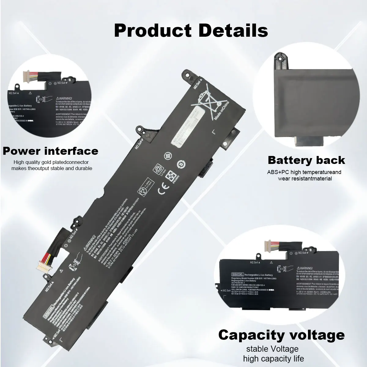 SS03XL Laptop Battery For HP EliteBook 730 735 740 745 755 830 840 846  ZBook 14u G5 HSN-I12C HSN-I13C-4 HSN-I13C-5