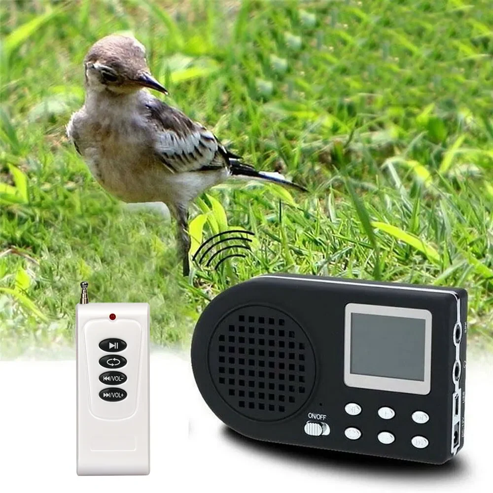 New Outdoor Bird Caller Digital MP3 Player Farm Bird Sound Decoy Electronic Birdsong Device with Loudspeaker Caller Amplifier