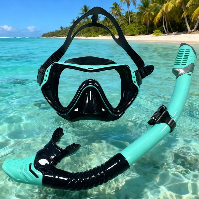 

Adult Snorkeling Mask Set Diving Snork Anti-Fog Tempered Glass Diving Mask for Man Adult Goggles Leak-Proof Spearfishing accesso