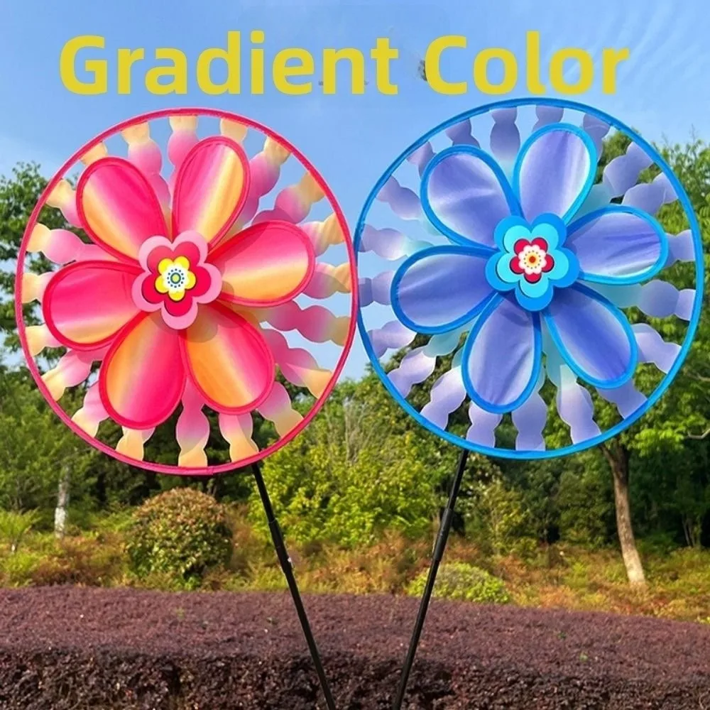 Multistyles Sunflower Windmill Colorful Double-layer Turntable PVC Rotating Sunflower Diameter 27/28/38cm