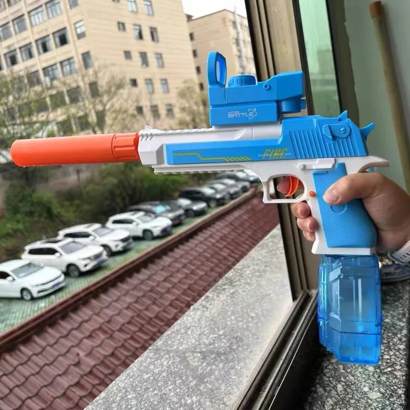 Summer Toys Desert Eagle Water Gun Full Automatic Electric Shooting Water Gun Toy Children Outdoor Beach Fight Toys For Boy Gift