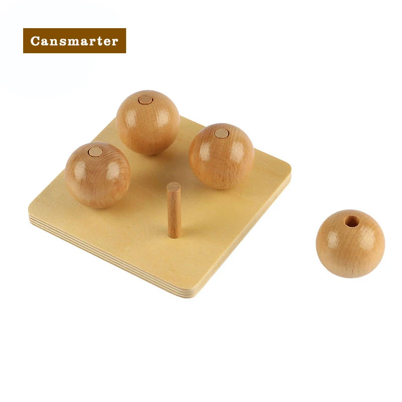 Montessori Kid Toy High-Quality Wooden Material Four Balls On Small Pegs For Early Training Learning Education Toys for Children