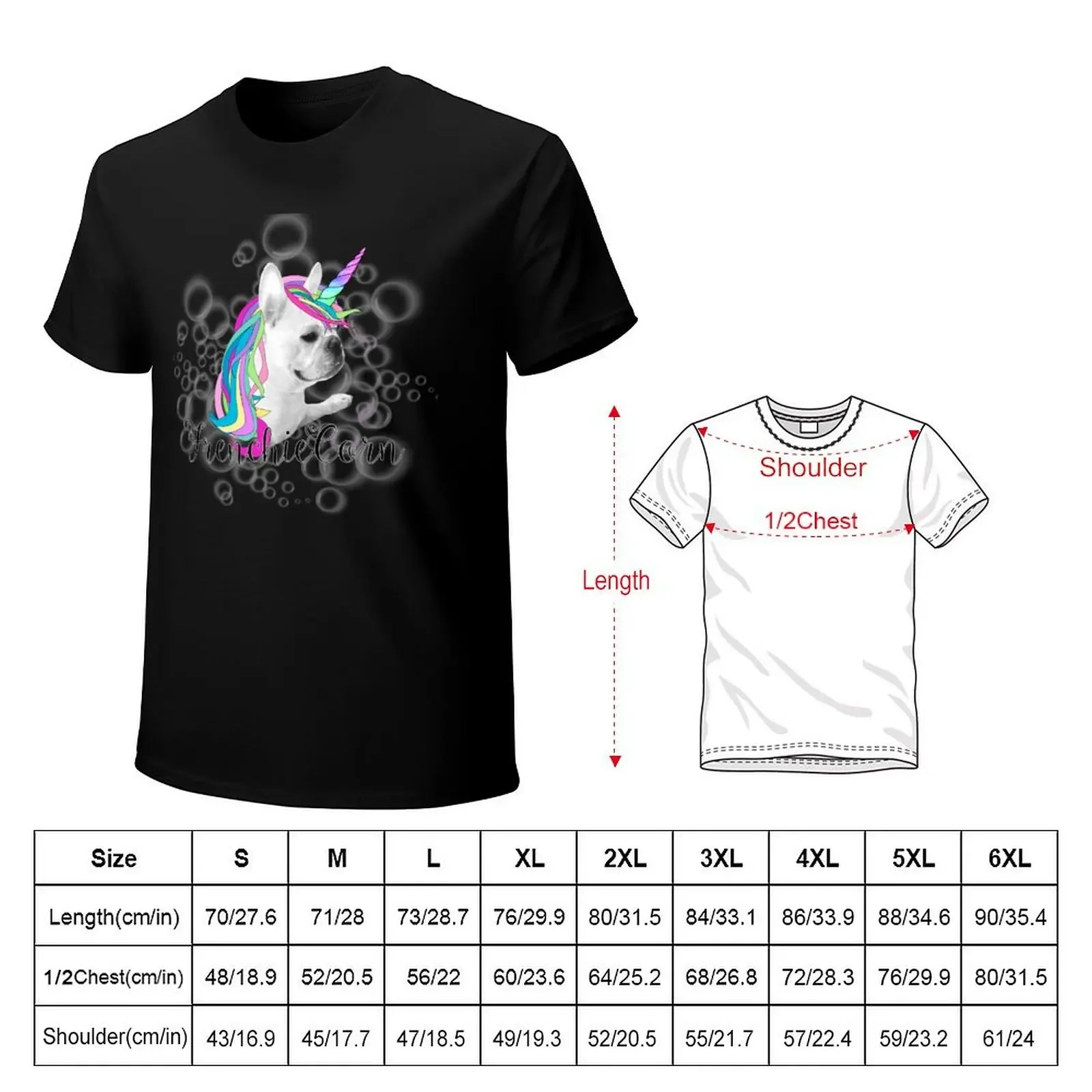 Frenchie Unicorn T-Shirt tees plus sizes mens designer t shirt