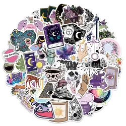 50pcs Retro Witch Magic Crystal Stickers For Laptop Stationery Ipad Craft Supplies DIY Scrapbooking Material Vintage Sticker