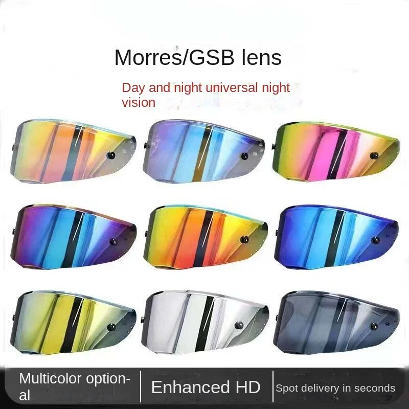 

Suitable for GSB-361GT Lenses Visors, Morex R50S Helmet, Motorcycle, Day and Night Universal Aurora Color Changing Lenses