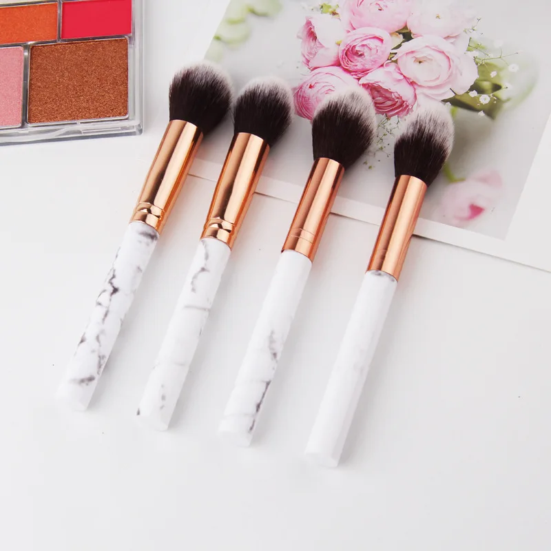 10pcs/lot Plastic handle Make Up Brush Concealer Brush Foundation Brush Sculpting Brush Highlight Brush Make Up Tools Applicator