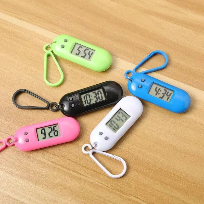 Reloj de bolsillo con llavero digital LED deportivo Mini reloj: compacto y portátil, ideal para estudiantes y niños