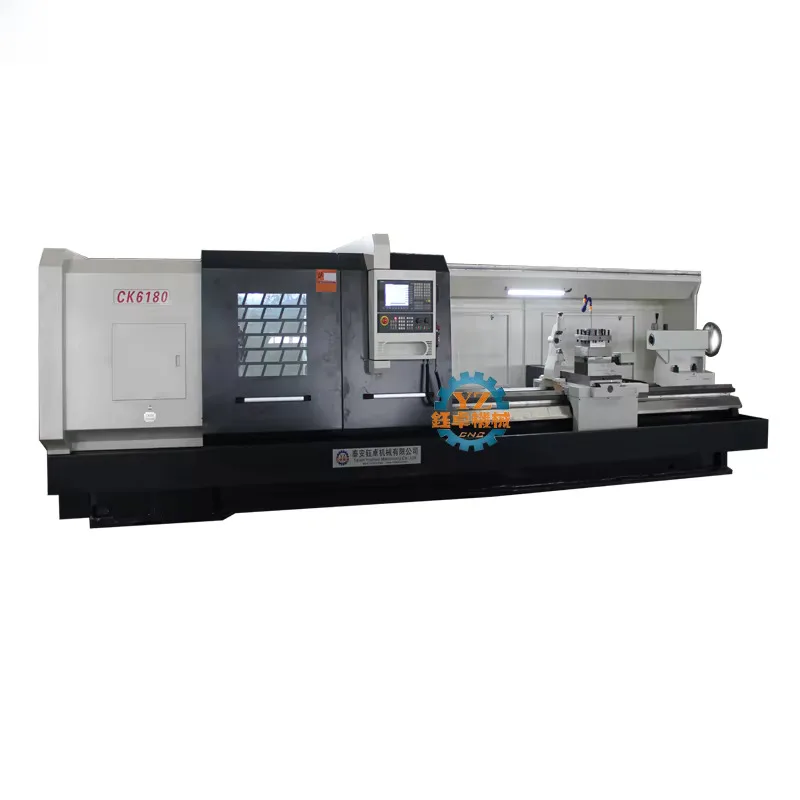 CK6180 سرير مسطح كبير من المعدن الثقيل يعمل بمخرطة CNC أدوات هاين