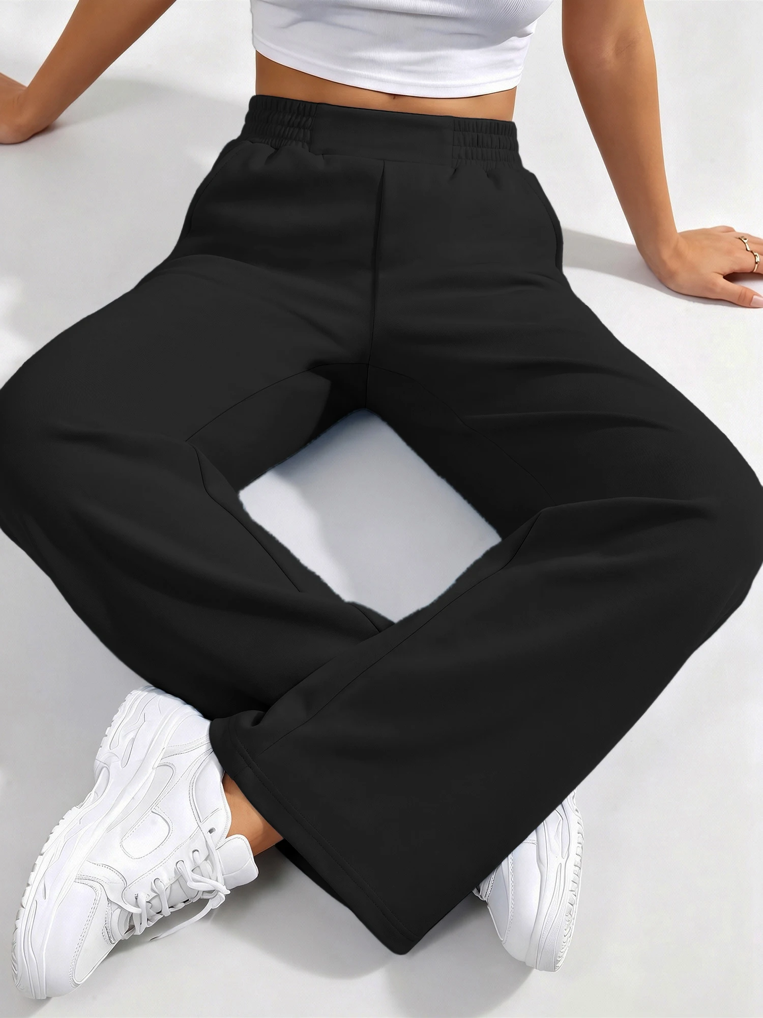 Office‑Casual Straight Leg Trousers, Soft Draping Fabric for Relaxed Workdays & Weekend Getaways