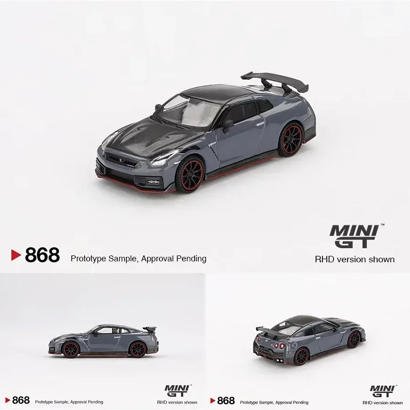 

В наличии MINIGT 868 1:64 GTR R35 2024, серая литая под давлением диорама, коллекция моделей, миниатюрная игрушка 868