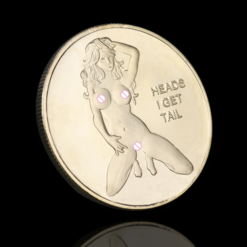 REPLICA 1PC Sexy Woman Coin Get Commemorative Coin New Adult Challenge Plated Art Lucky Girl Tourism Travel Gift