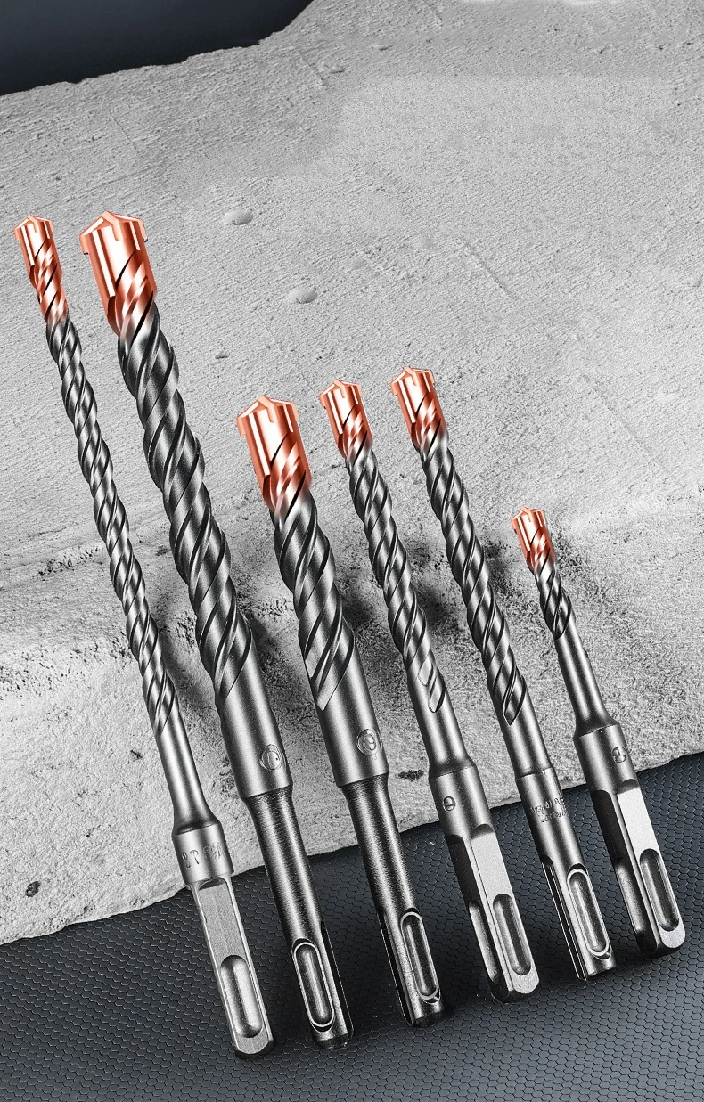 SDS Plus Cross Hammer Drill Bits 110/150/200mm Tungsten Steel for Concrete Masonry Rock Stone Drilling