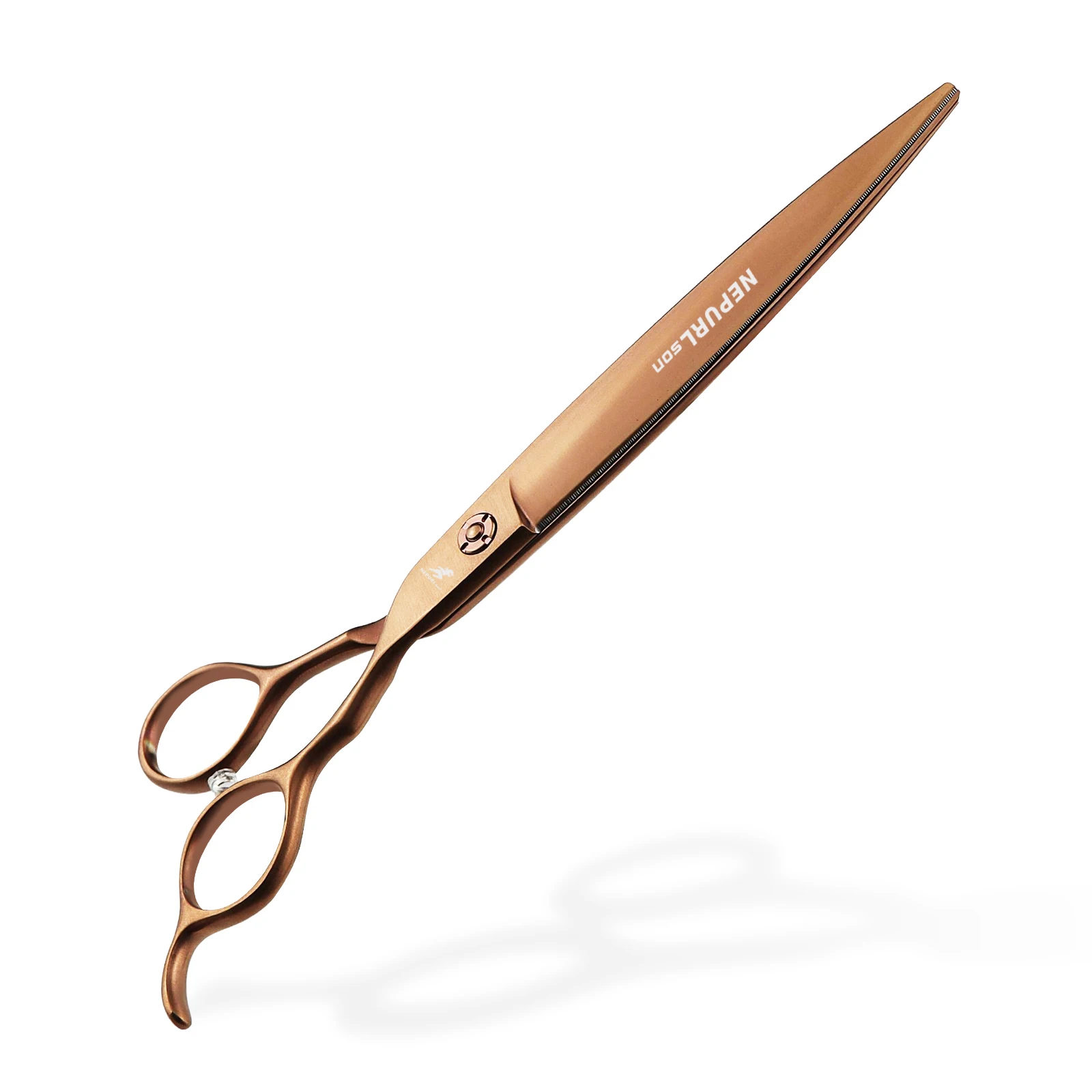 7.5 Inch  Rose Gold  440c Straight Small Teeth Scissors  Paint  Shaped Scissors Pet Grooming Veterinary  Scissors