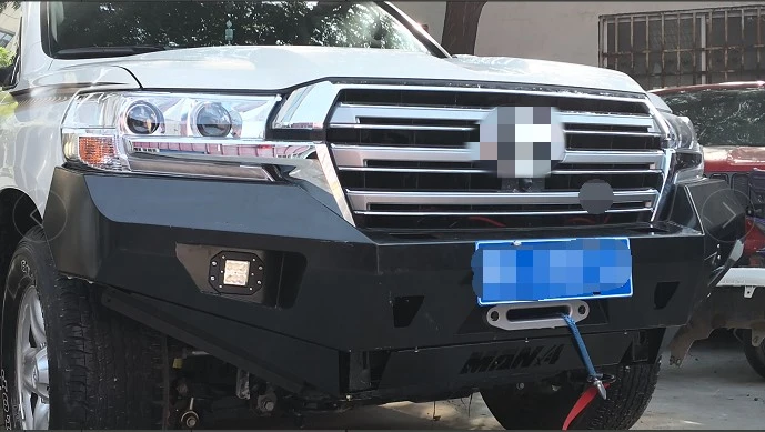 Steel Bull Bar Guard, for Toyota Land Cruiser 200 LC200, 4x4 Front Bumper, with Winch Plate, Heavy Duty Outback Safari Armor