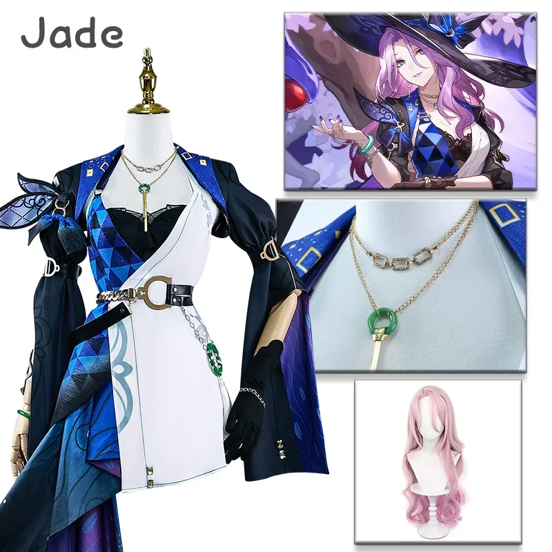 Jade cosplay honkai star rail costume full set suits uniform jade necklace bracelet Halloween carnival outfit ComicCon role play