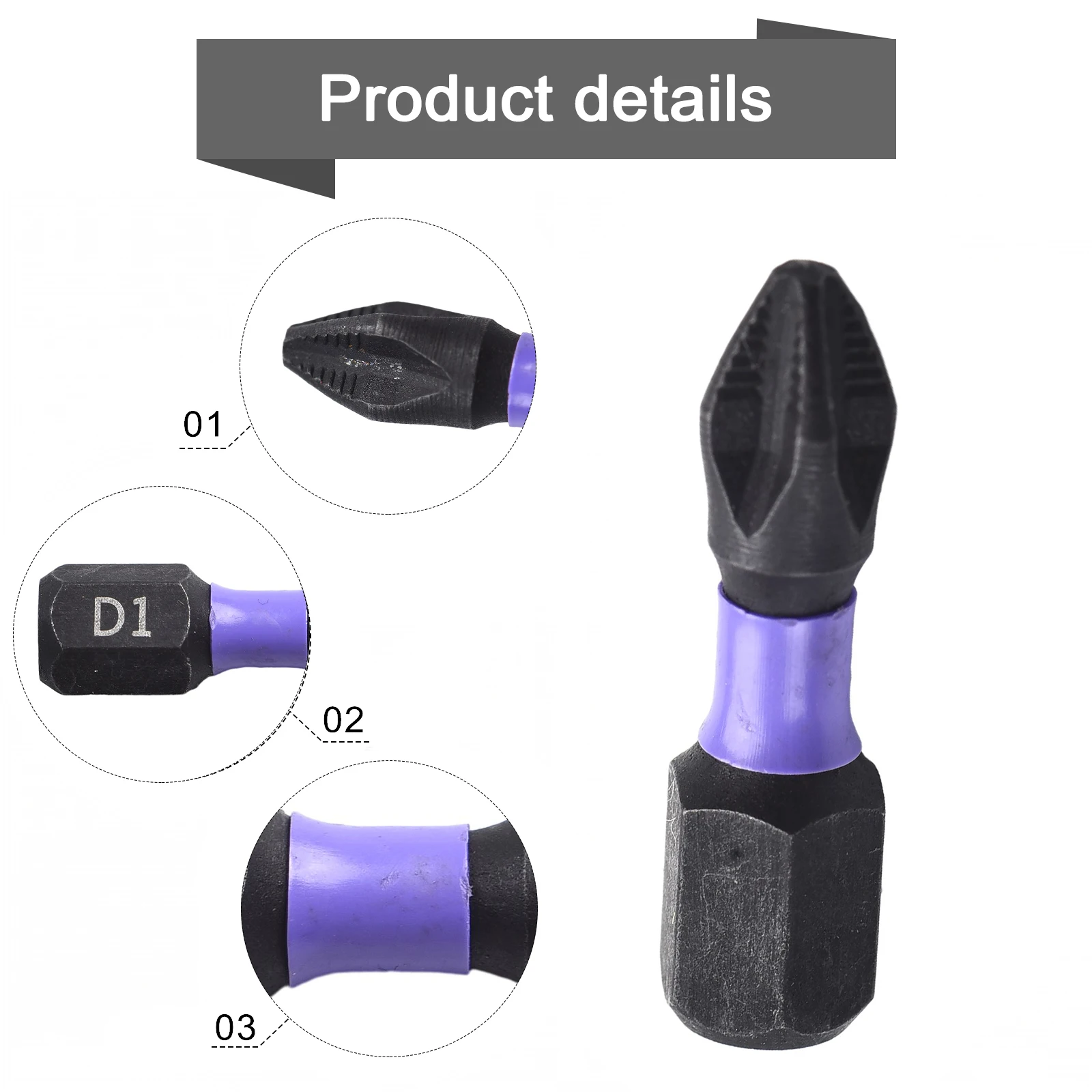 1 Buah Obeng Silang Anti Selip-Kepala Batch Dampak Magnetik Kuat Sekrup Kekerasan Torsi Tinggi Mata Obeng Ph2 Baja Paduan