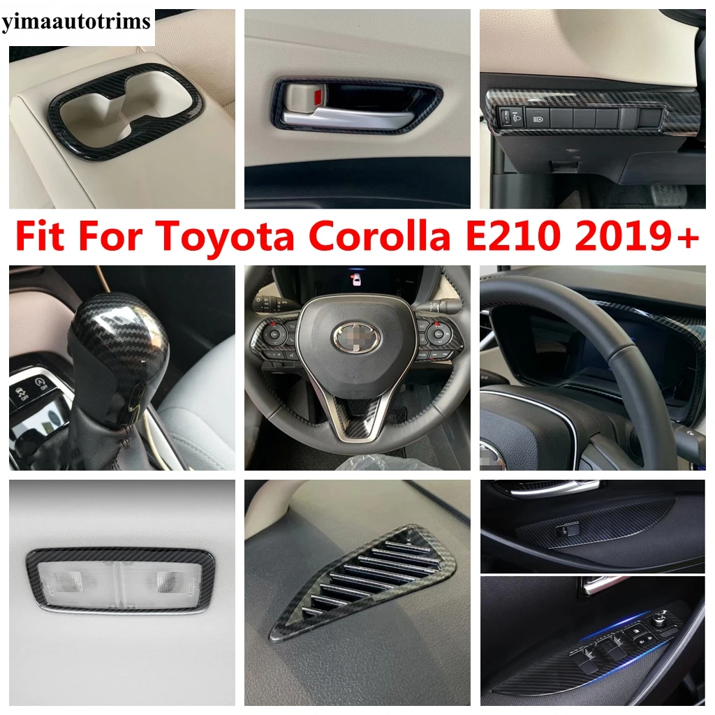 

Middle AC Air Vent Strip / Steering Wheel Frame / Gear Shift Head Cover Trim ABS Accessories For Toyota Corolla E210 2019 - 2025