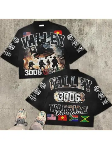 American Graphic 100% Cotton T-shirt Cut T-shirt Printed Graphic Men and Women Y2K Oversized T-shirt Street Wear