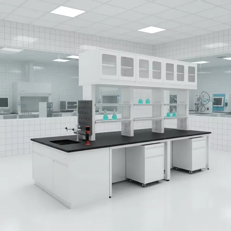 High Quality Modern Steel Laboratory Furniture with Sink Bench for Hospital and School Clinical Laboratories
