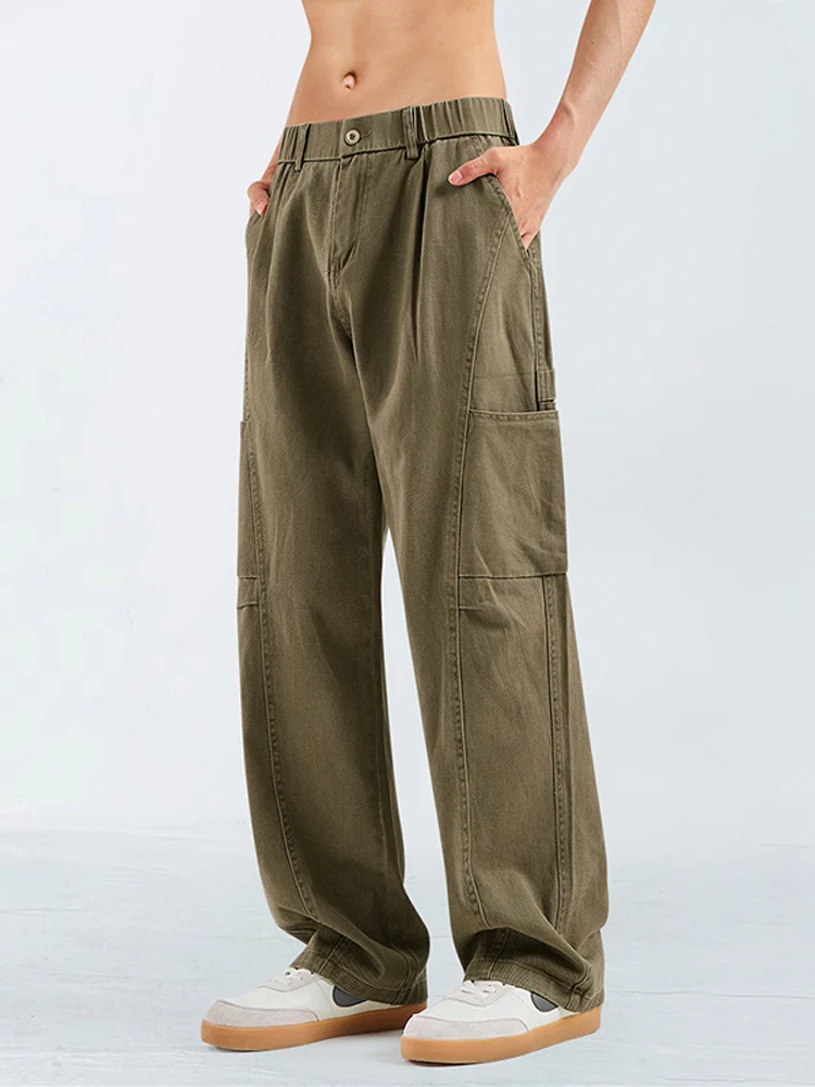 

Retro American Workwear Wide Leg Pants Deconstructed Design Trendy Straight Leg Loose Casual Men's Pants Spring 2025