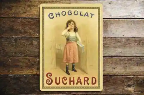 Chocolat subree señal de Metal de reproducción de Chocolate francés