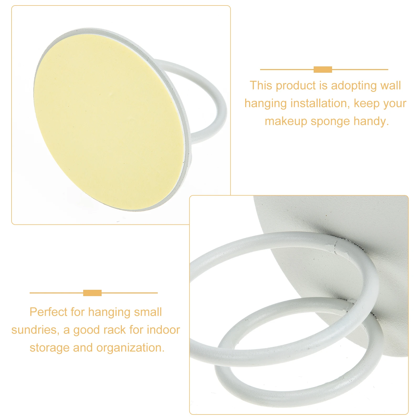 

Makeup Sponge Container Beauty Egg Holder Sponges Stand Powder Puff Beige Carbon Steel