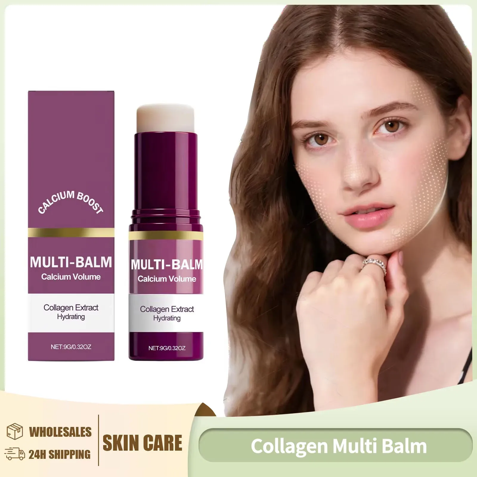 

Кальциевый объем мульти-бальзам для ухода за кожей, крем для лица и глаз, коллагеновый глубоко увлажняющий крем для кожи против морщин, подходит для предварительного макияжа