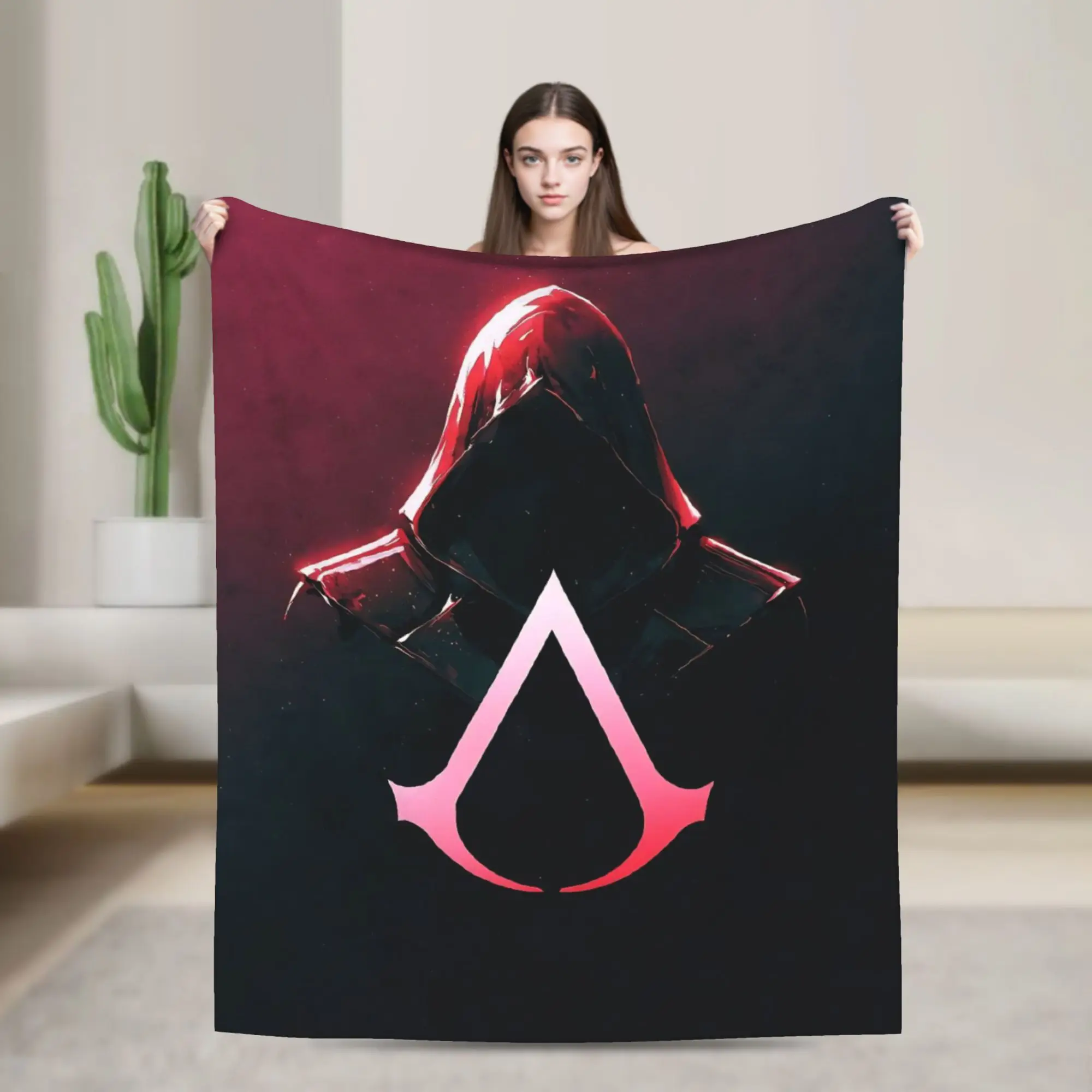 Assassins Creed Shadows  Super Soft Blankets  Children Plush Bedding Throws Fashion Couch Chair Flannel Bedspread Sofa Bed Cover