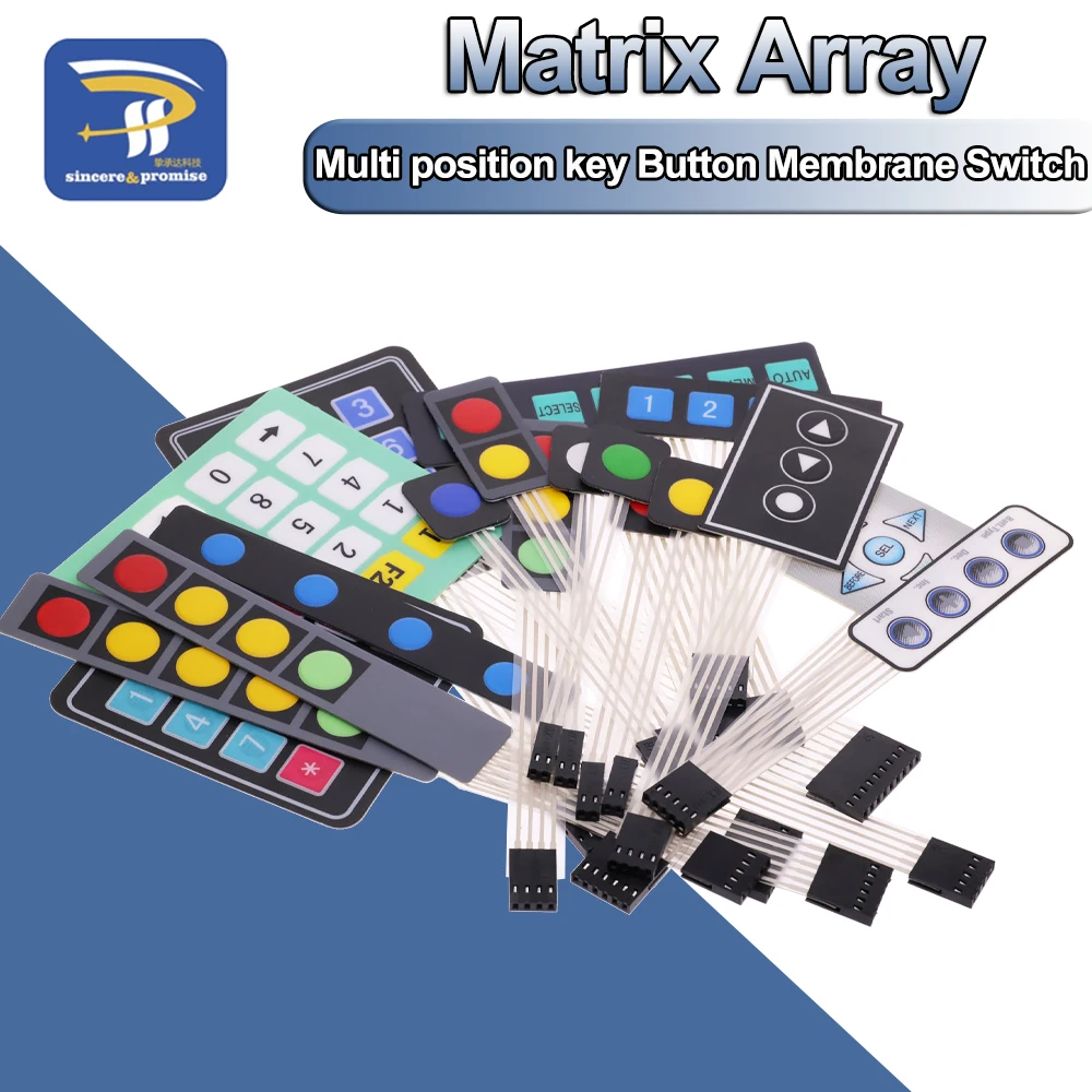 1 2 3 4 5 6 7 8 pulsante a membrana interruttore matrice tastiera tastiera tastiera pannello di controllo Pad Kit fai da te per Arduino Smart Car