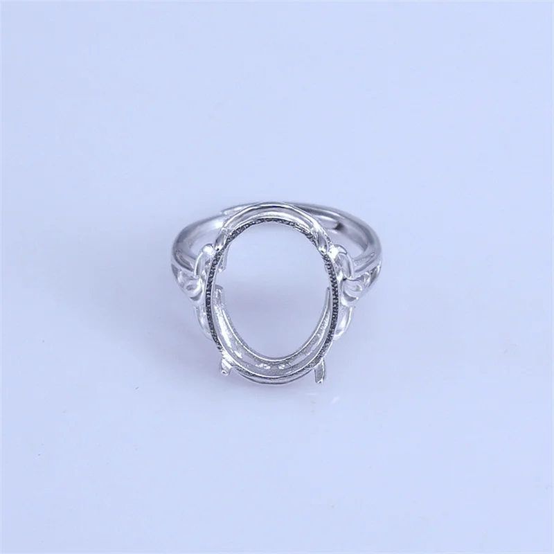 Setting 9*11/10*12/11*13/12*16/13*17/14*19mm Gemstone S925 Sterling Silver Ring Empty DIY for Women Fine Fashion Charm Jewelry