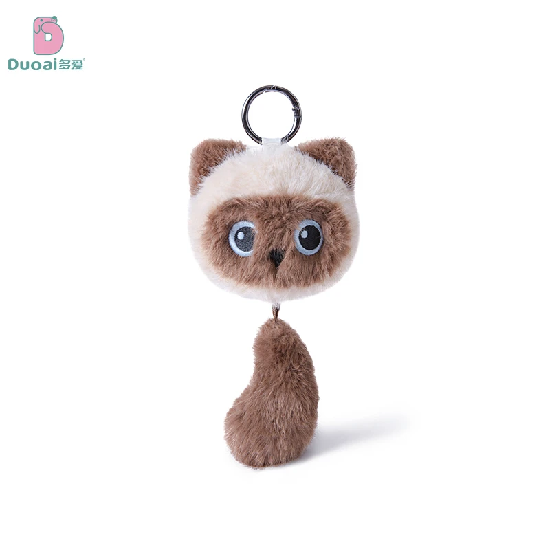 4 ألوان Kawaii صغيرة محبوب القط الأسود أفخم دمية الكرتون محشوة كرة مستديرة القط بلوشي الفتاة حقيبة المفاتيح قلادة اللعب
