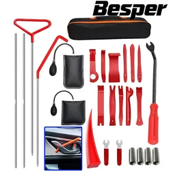 Car Door Tool  Inflatable Air Wedge Pump Auto Window Door Open Unlock Fixing Gripper Tools Long Reach Kits with Carrying Bag