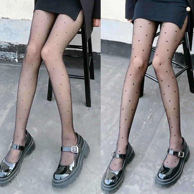 

Summer Nylon Polka Dot Print Seamless Lace Mesh Fishnet Pantyhose Sexy Women Tights Stockings Hosiery
